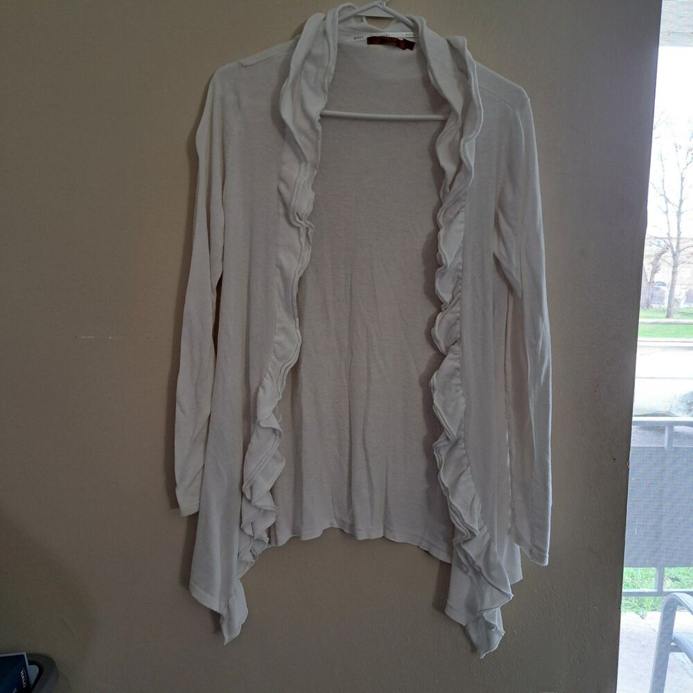 Belldini Women's Cardigan Sweater Long Sleeve white Size M